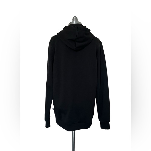 PUMA NWOT Unisex Black Graphic Hoodie Sweatshirt Red White Logo Size Small - Picture 3 of 12